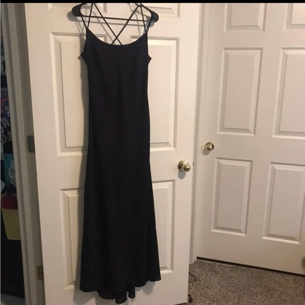 Elegant Black Strappy Maxi Dress